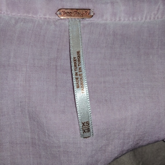Free People Purple Sheer Blouse size XS - Picture 4 of 4